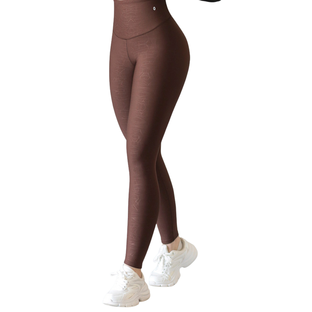 Leggings push up | Supplex Stretch, Relieves Craked - Café