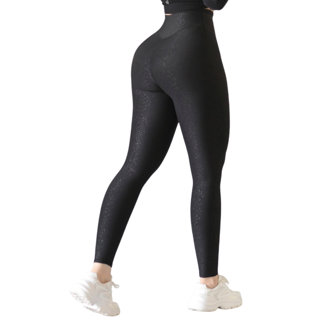 🔹 Leggings básico | Supplex Stretch, Relieves – negra