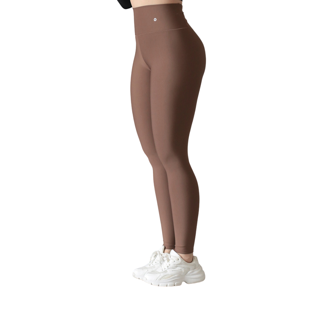 🔹 Leggings push up | Supplex Stretch, Liso – Café