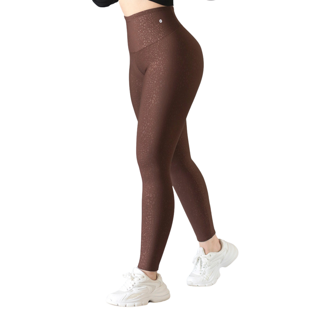 🔹 Leggings básico | Supplex Stretch, Relieves – café