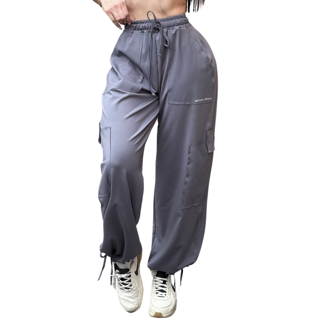 🔹 Joggers Cargo básico con bolsillos | Supplex Stretch, Liso – gris