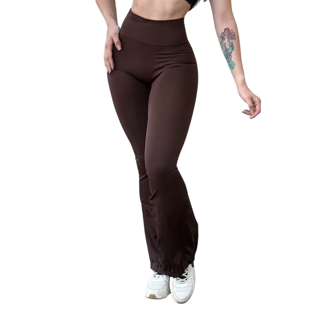 Leggings Deportivos Seamless de Compresión para Mujer Fitness: Glúteos Redondos, Vientre Plano y Cintura Definida | Push Up + Compresión Faja, Ultra Cómodos y Sin Costuras, Color Chocolate, Color Negro | Adriana Olimpo