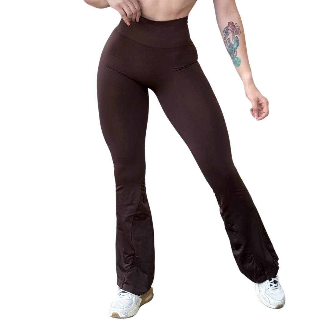Leggings Deportivos Seamless de Compresión para Mujer Fitness: Glúteos Redondos, Vientre Plano y Cintura Definida | Push Up + Compresión Faja, Ultra Cómodos y Sin Costuras, Color Chocolate, Color Negro | Adriana Olimpo