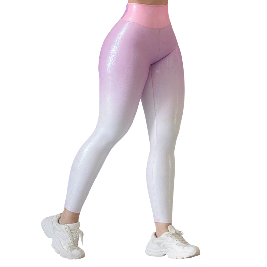 🔹 Leggings push up | Supplex Stretch, Destellos – Rosa degradado