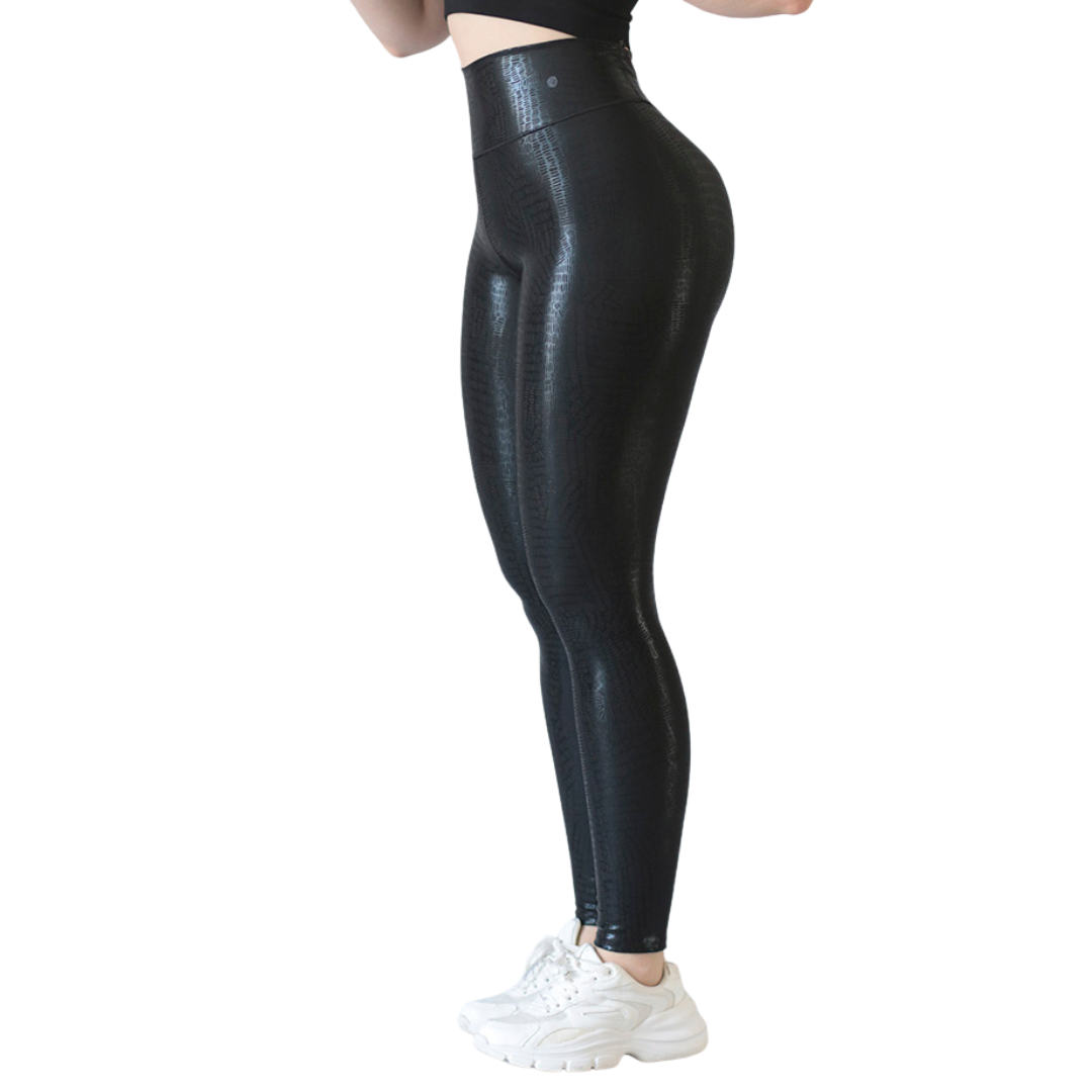 🔹 Leggings push up | Supplex Stretch, Destellos – Negro