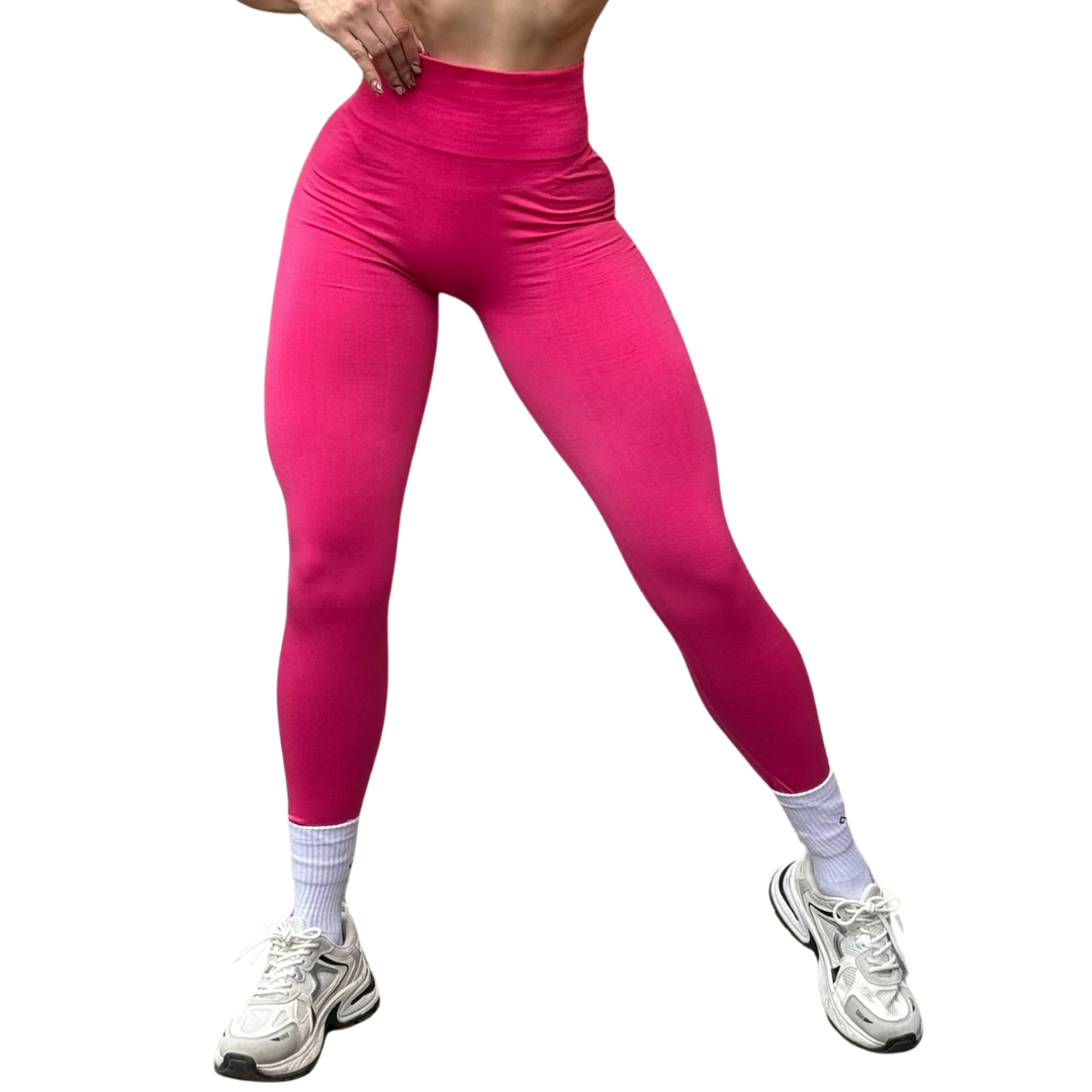 🔸 Leggings Burbuja + Push Up | Seamless Compresión – rosa barbie