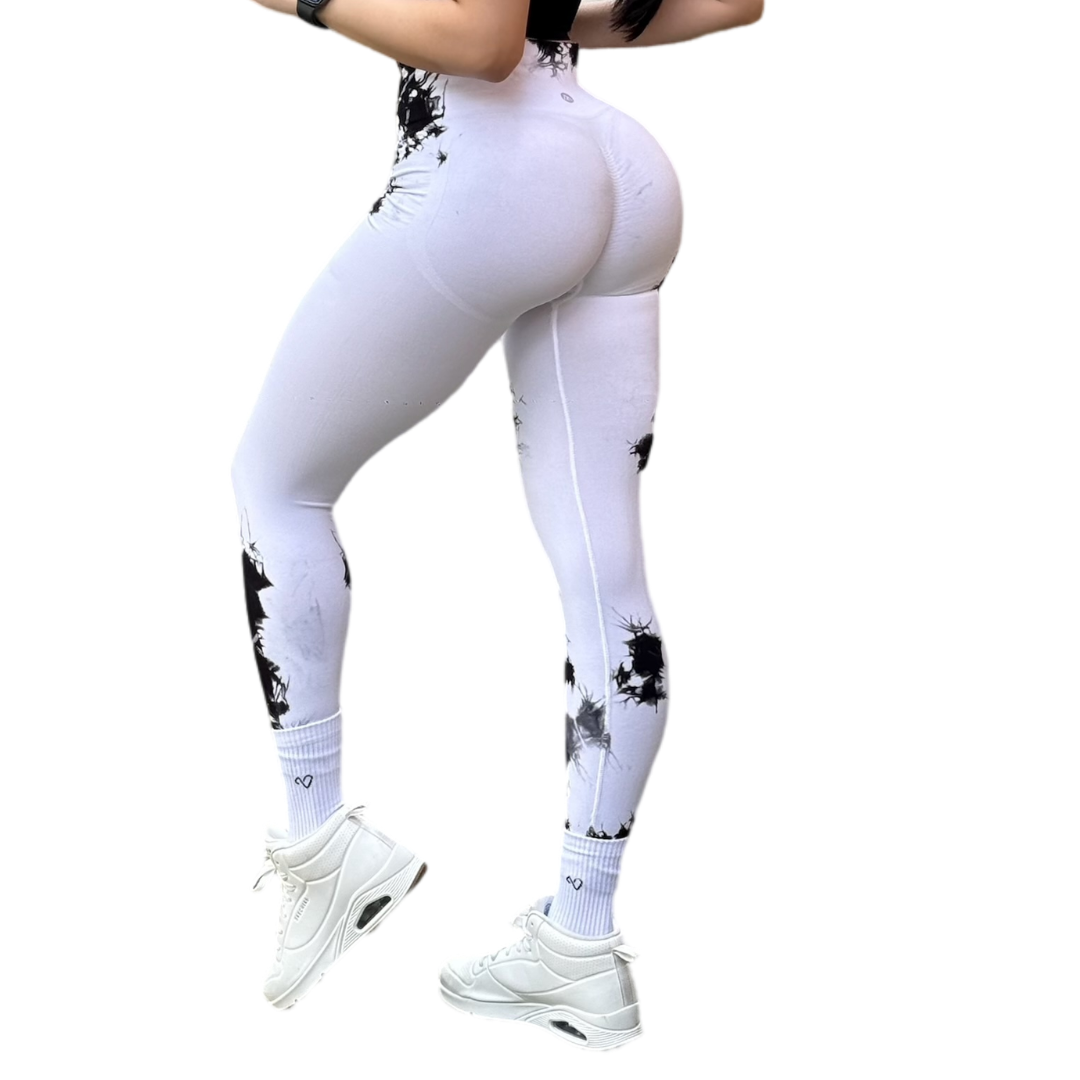 ADRIANAOLIMPO® | Leggins - Leggings Burbuja + Push Up | Seamless Compresión - Tie Day Blanco | Ropa deportiva para mujer Elite HotSale Blackfriaday Envío Gratis a México. Mayoreo Menudeo Ofertas Exclusivas