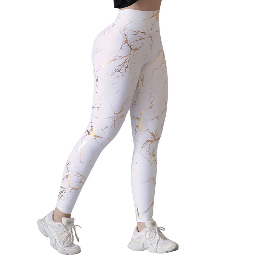🔹 Leggings push up | Supplex Stretch, Destellos –  Rayos Blanco