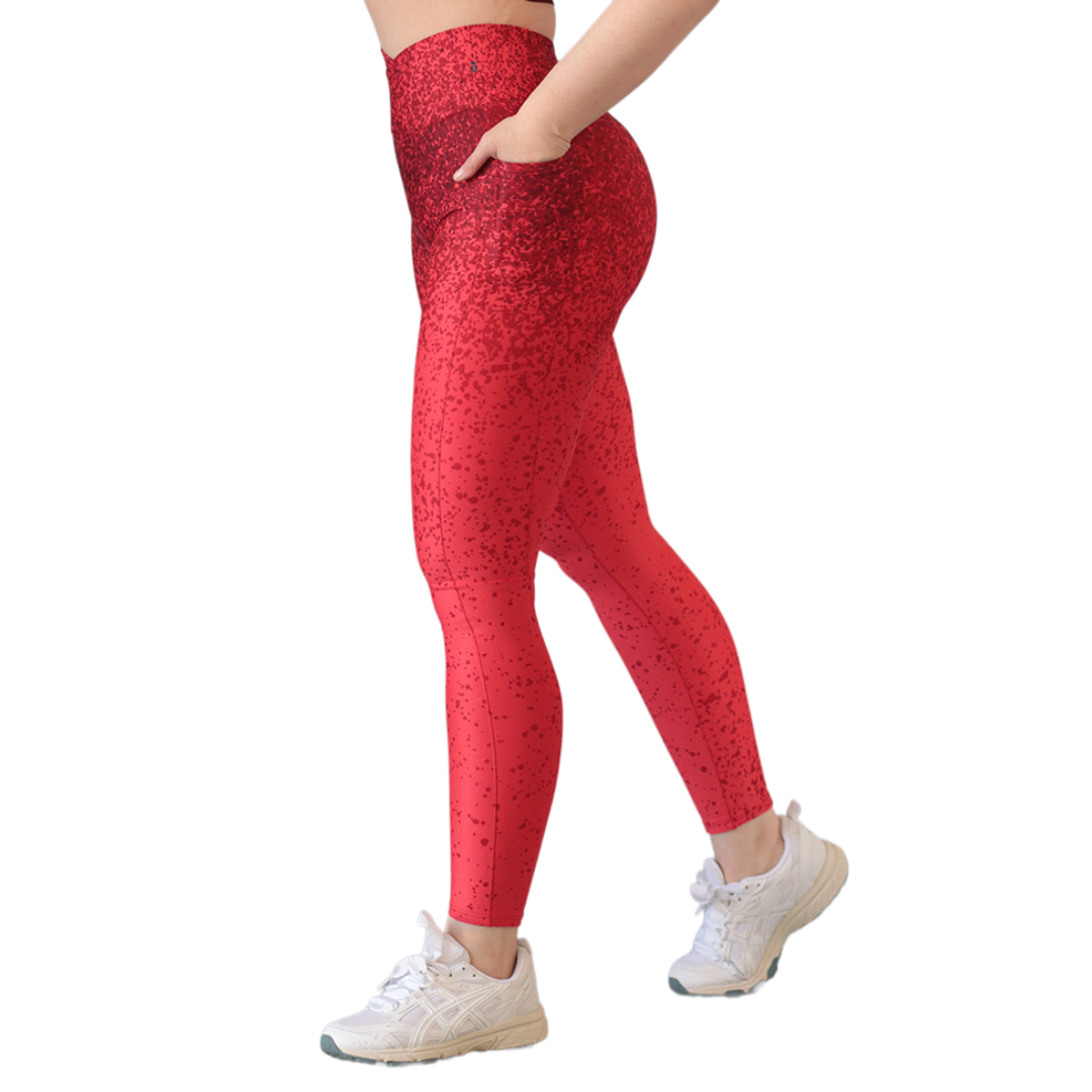 ADRIANAOLIMPO® | Leggins - Leggings básico con bolsillos | Supplex Stretch, Liso Puntos – Rojo | Ropa deportiva para mujer Elite HotSale Blackfriaday Envío Gratis a México. Mayoreo Menudeo Ofertas Exclusivas