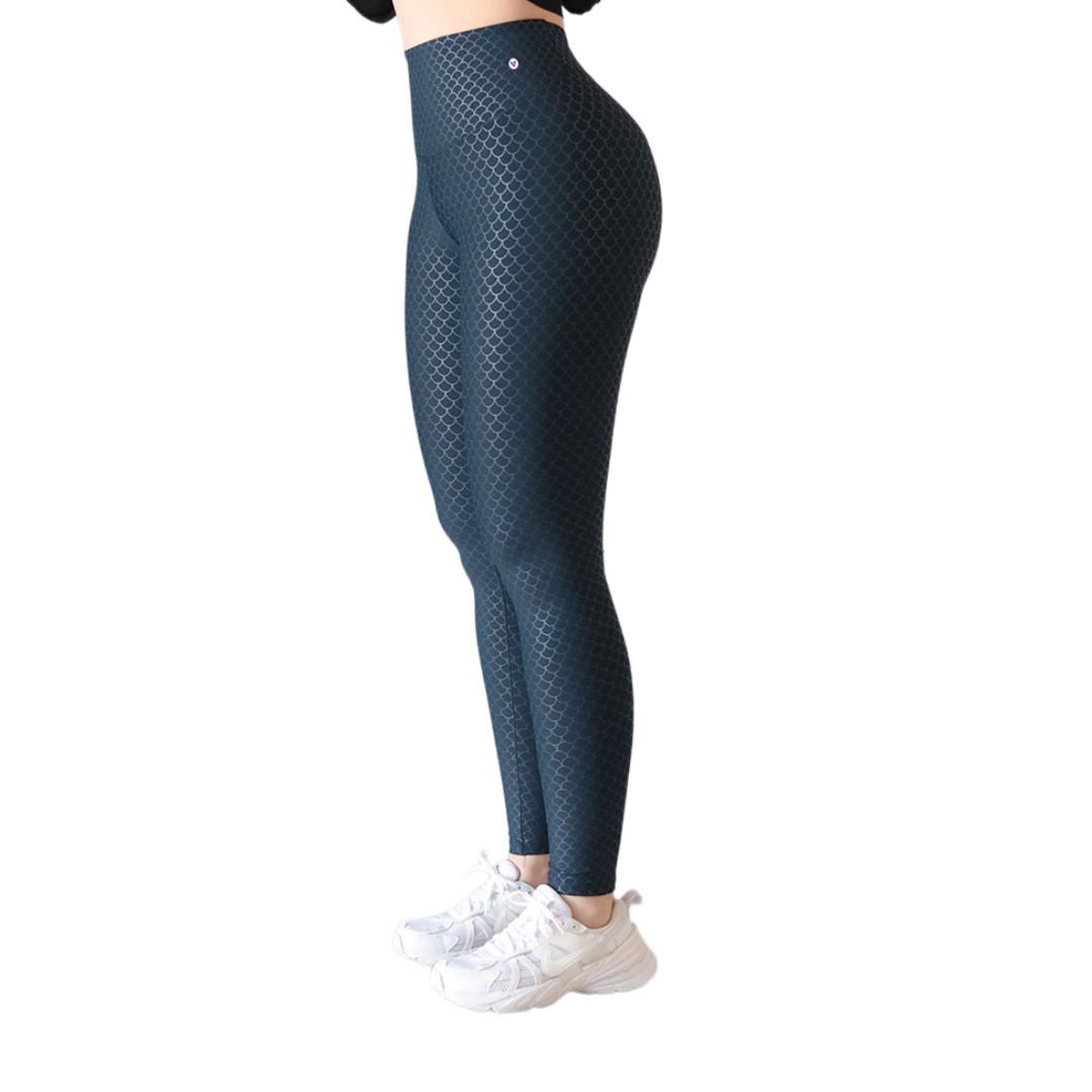 Leggings push up | Supplex Stretch, Destellos – Fish Azul