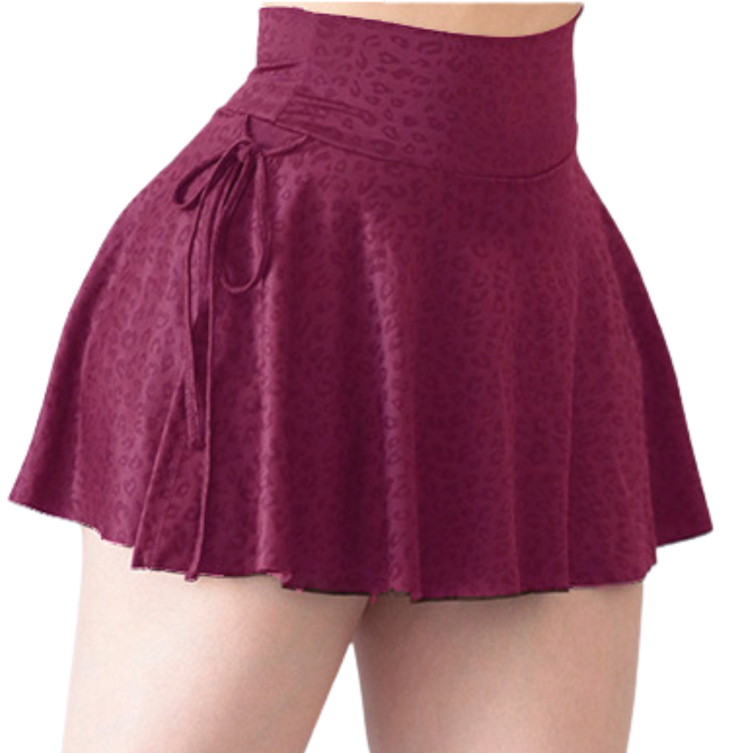 🔹 Falda short | Supplex Stretch, Liso – tinto