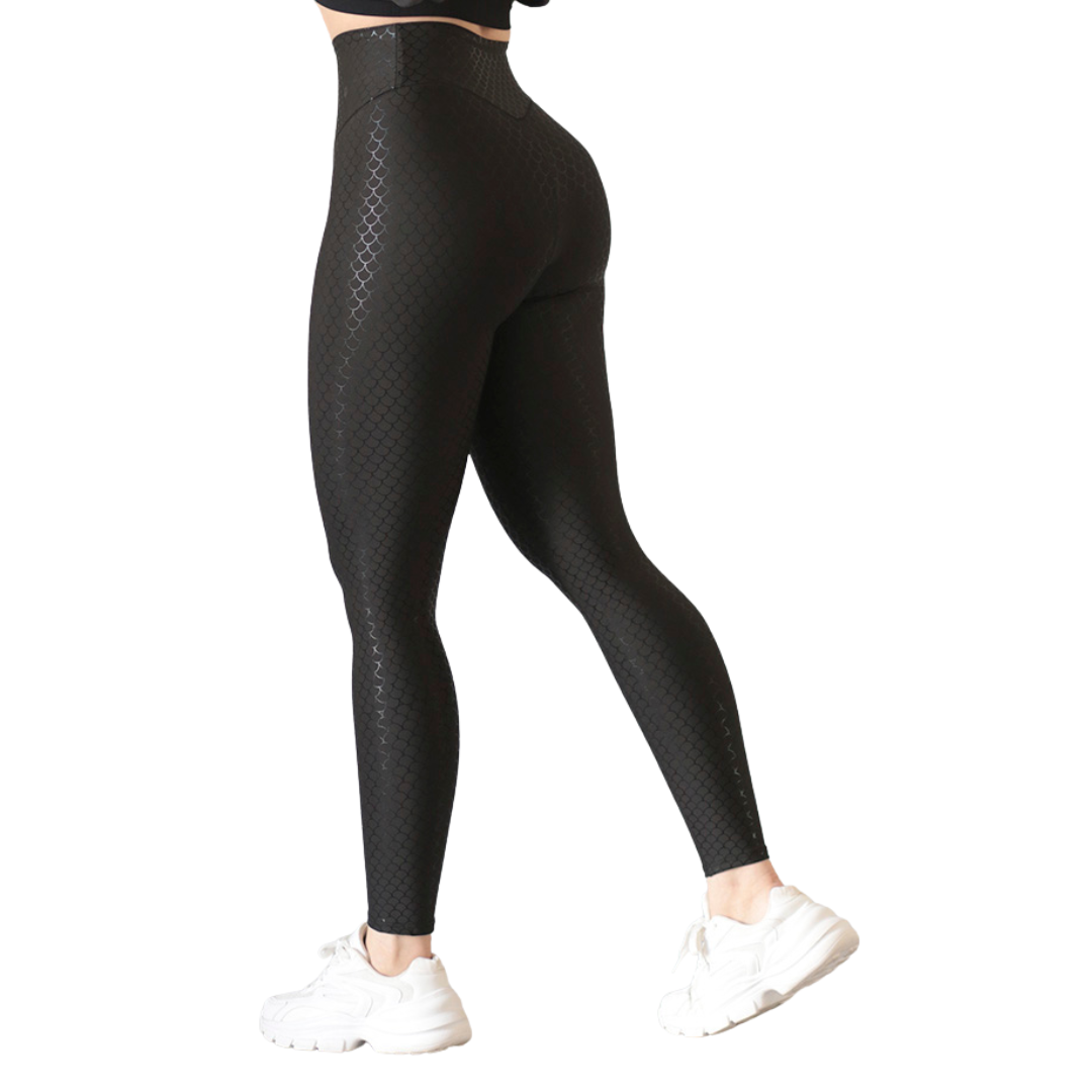 🔹 Leggings básico | Supplex Stretch, Destellos – Negra