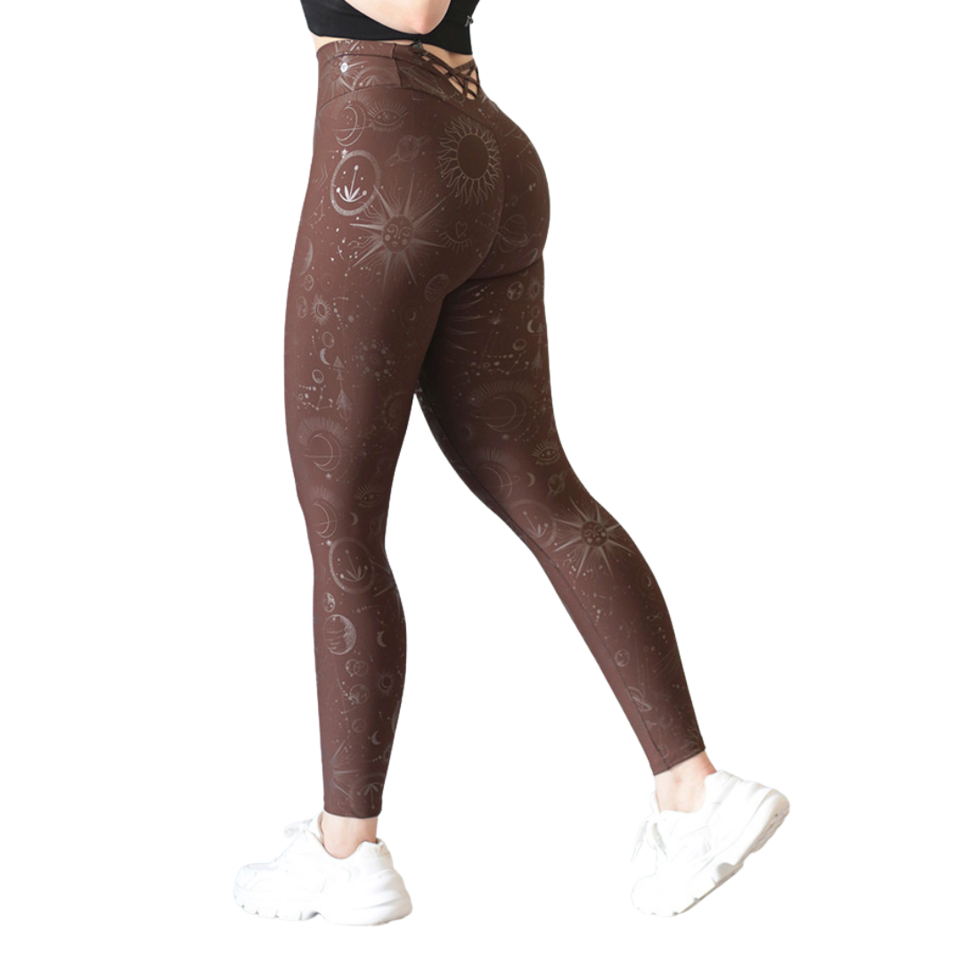 🔹 Leggings push up | Supplex Stretch, Destellos – chocolate