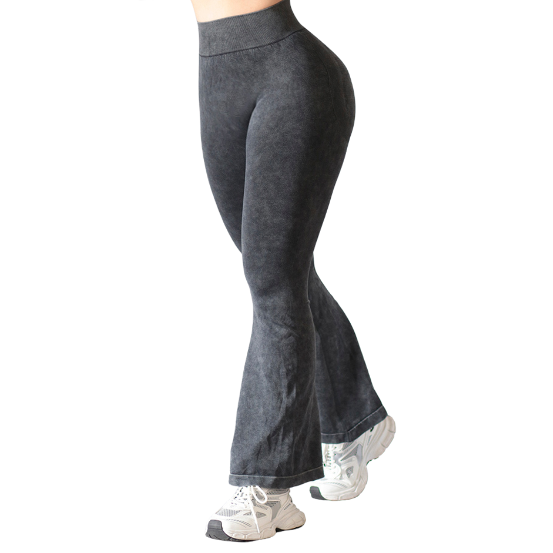 Leggings Deportivos para Mujer Fitness: Efecto Push Up, Cintura Alta, Textil Tejido Transpirable Seamless, Color Negro | Adriana Olimpo