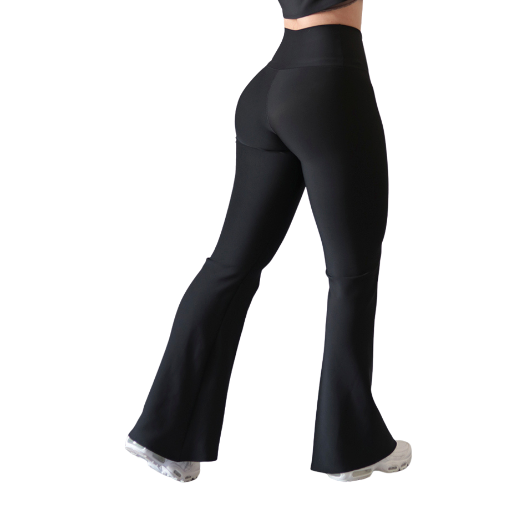 Leggings Deportivos para Mujer Fitness: Efecto Básico, Cintura Alta, Textil Lycra Transpirable con Acabado Liso, Color Negro | Adriana Olimpo