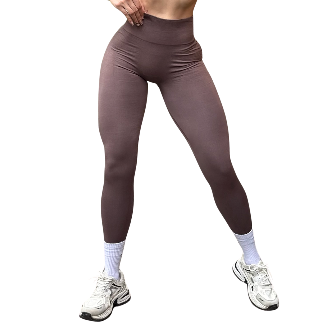 Leggings Burbuja + Push Up | Seamless Compresión - Almendra