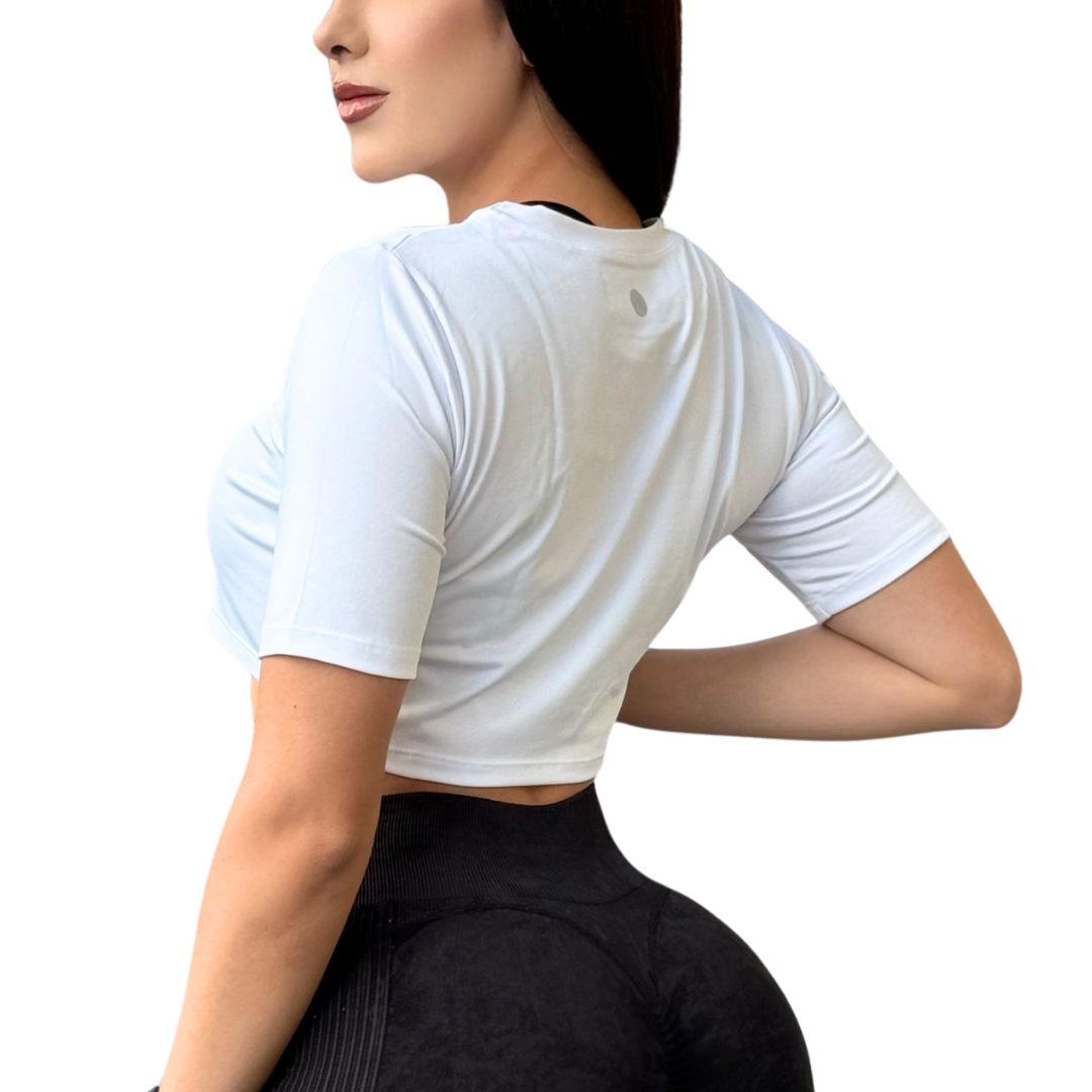 🔹 Blusa deportiva manga corta | Transpirable, Liso