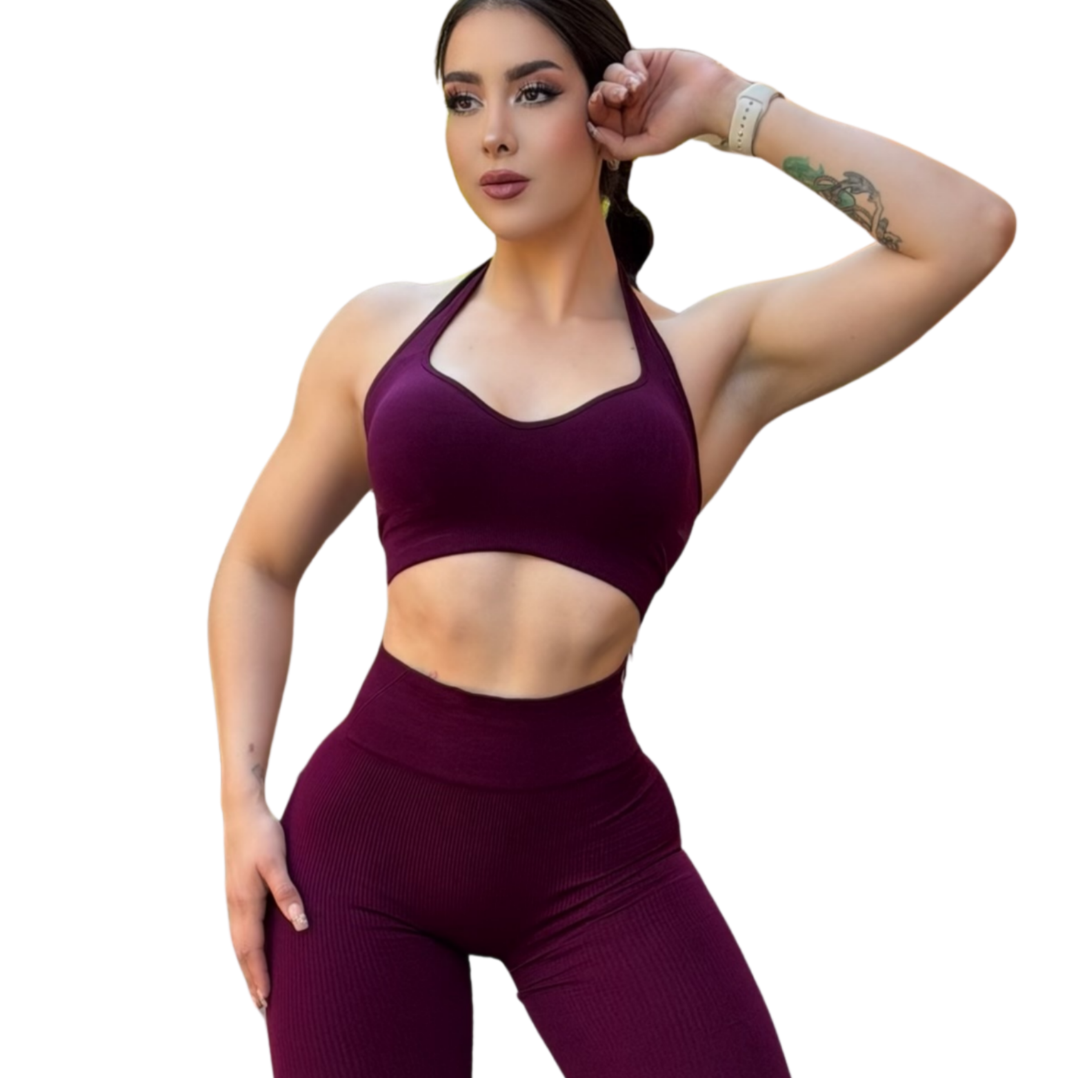 ADRIANAOLIMPO® | Top - Top Halter Deportivo | Dashian Slim – Royal Plum | Ropa deportiva para mujer Elite HotSale Blackfriaday Envío Gratis a México. Mayoreo Menudeo Ofertas Exclusivas