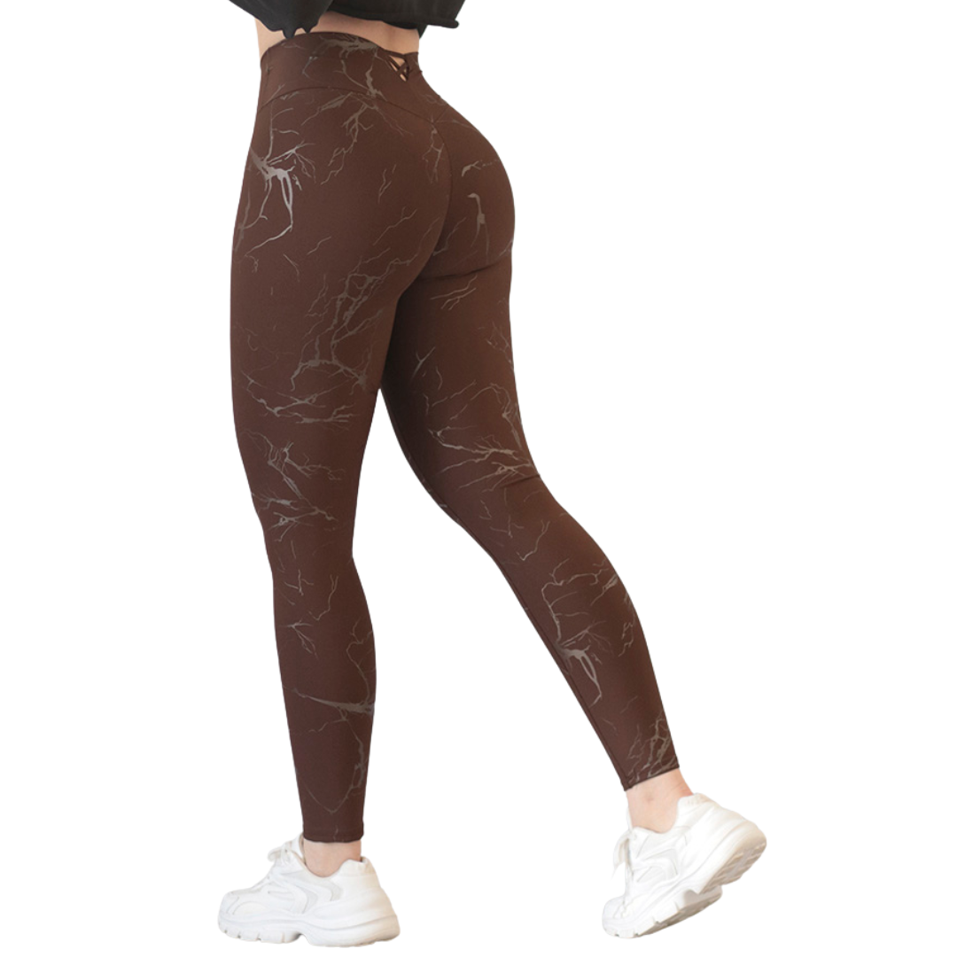 🔹 Leggings push up | Supplex Stretch, Destellos –  Rayos Café