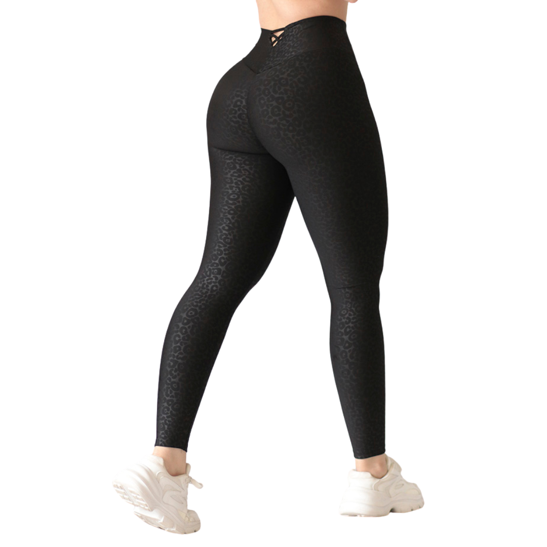 🔹 Leggings push up| Supplex Stretch, Relieves - Negro Leo