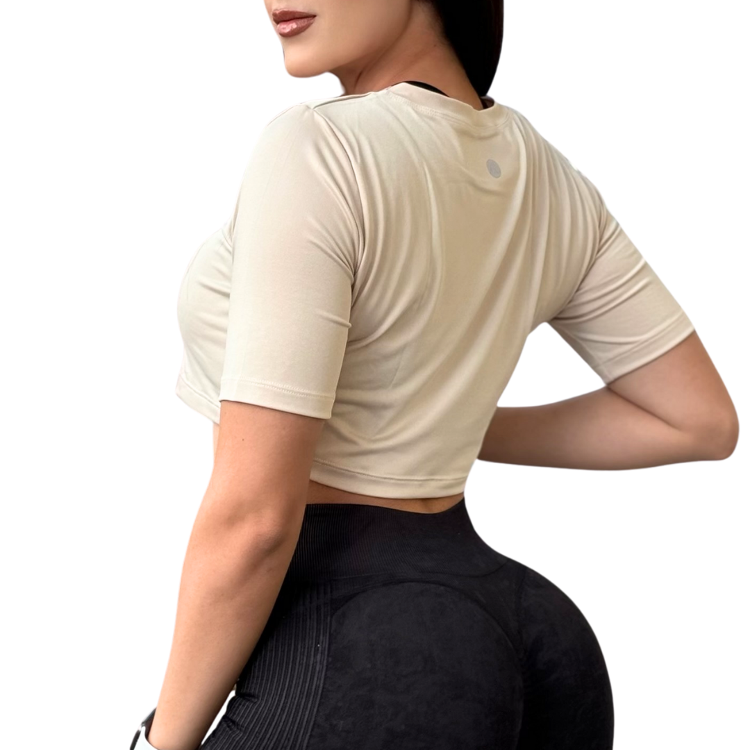 🔹 Blusa deportiva manga corta | Transpirable, Liso