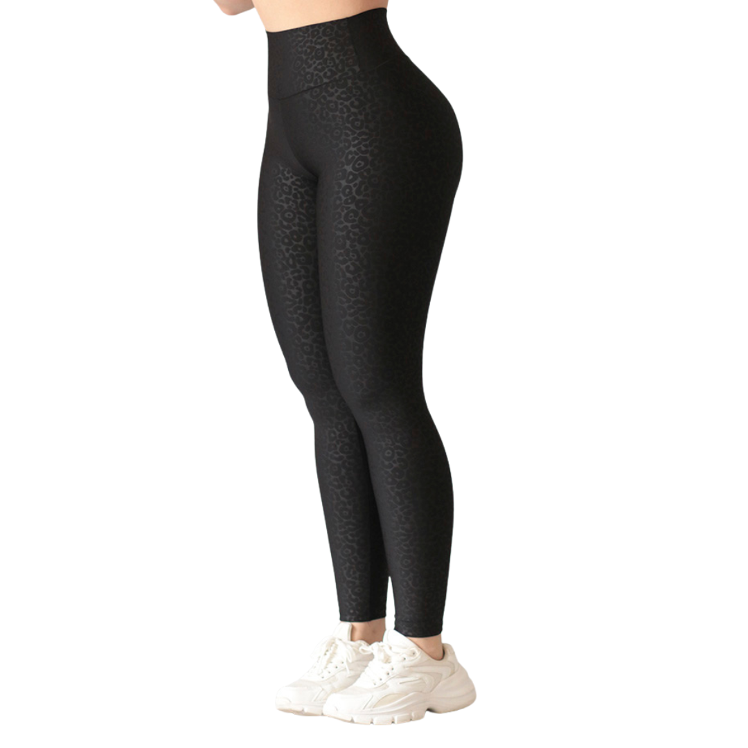 🔹 Leggings push up| Supplex Stretch, Relieves - Negro Leo