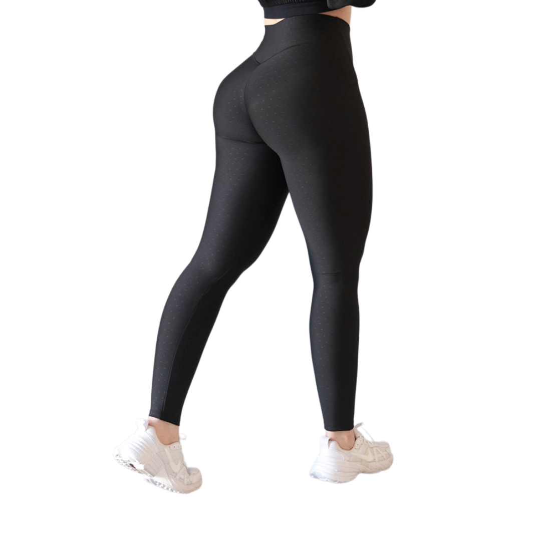 Leggings push up | Supplex Stretch, Relieves Corazoncitos – Negra