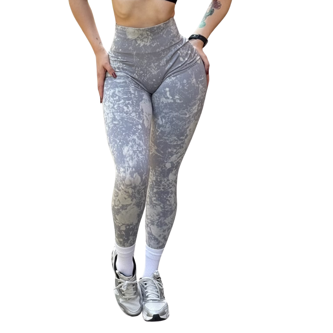 Leggings Burbuja + Push Up | Seamless Compresión - Pizarra Deslavado