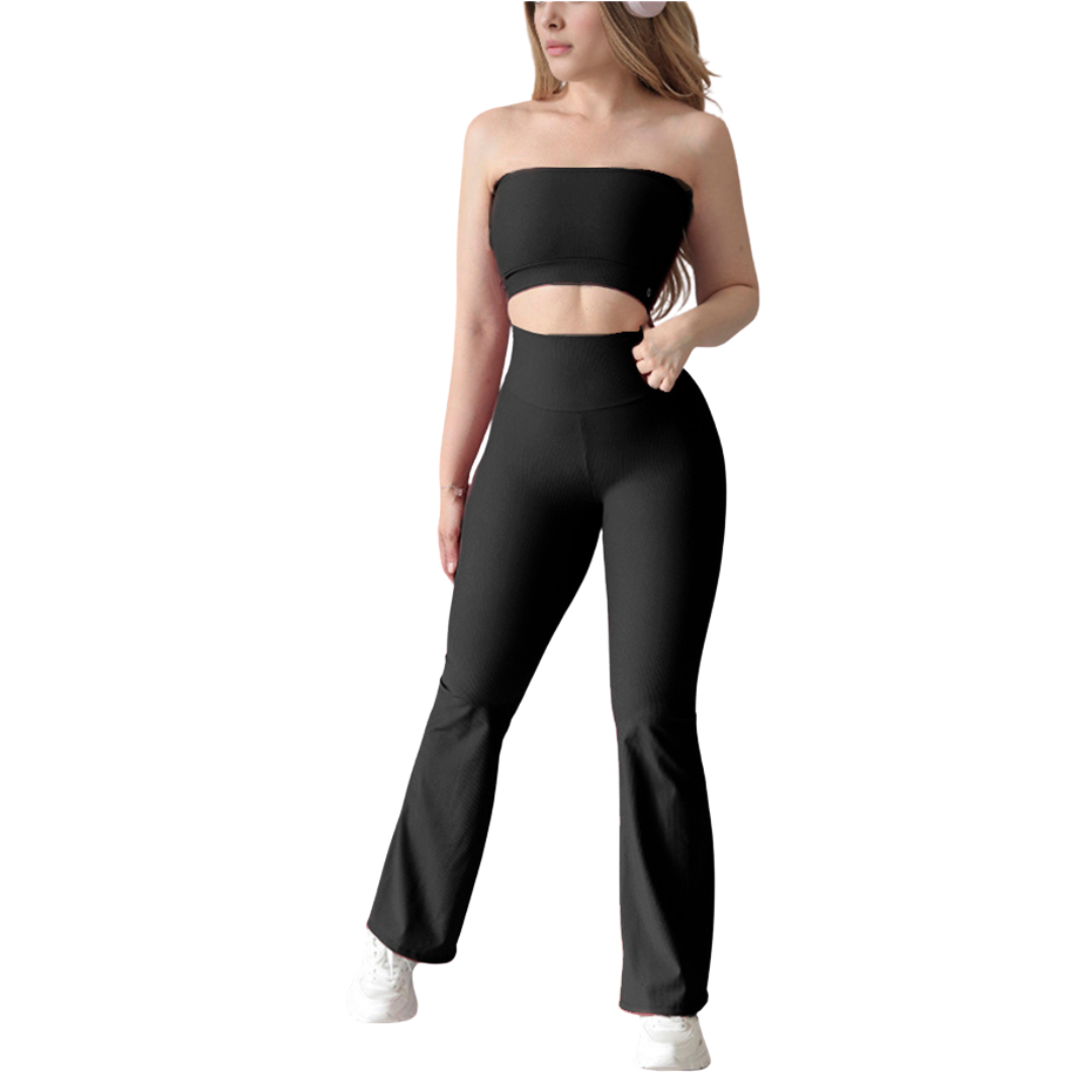 🔹 Conjunto básico | Supplex Stretch, Relieves - negro