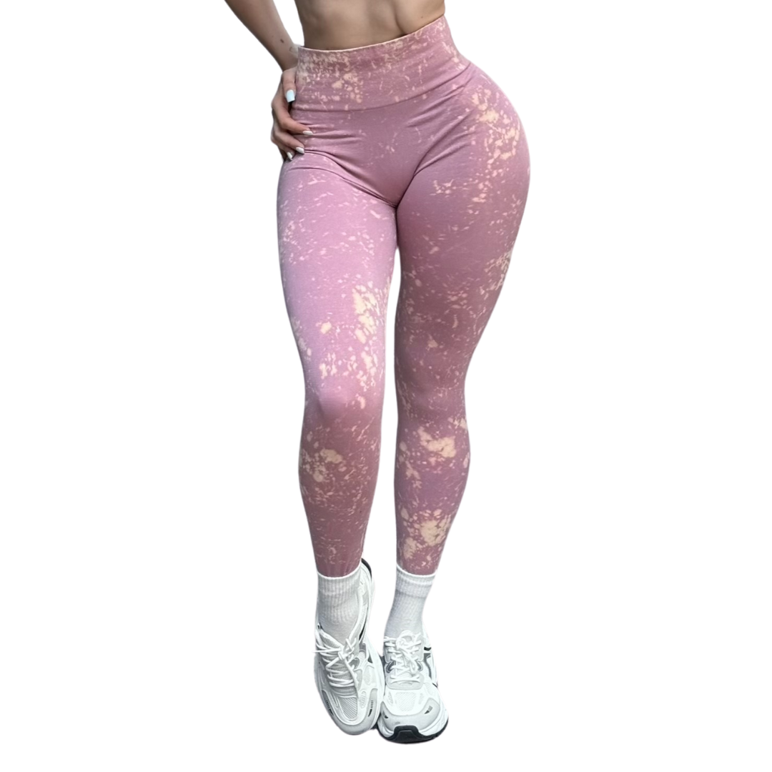Leggings Burbuja + Push Up | Seamless Compresión - lavanda moteado