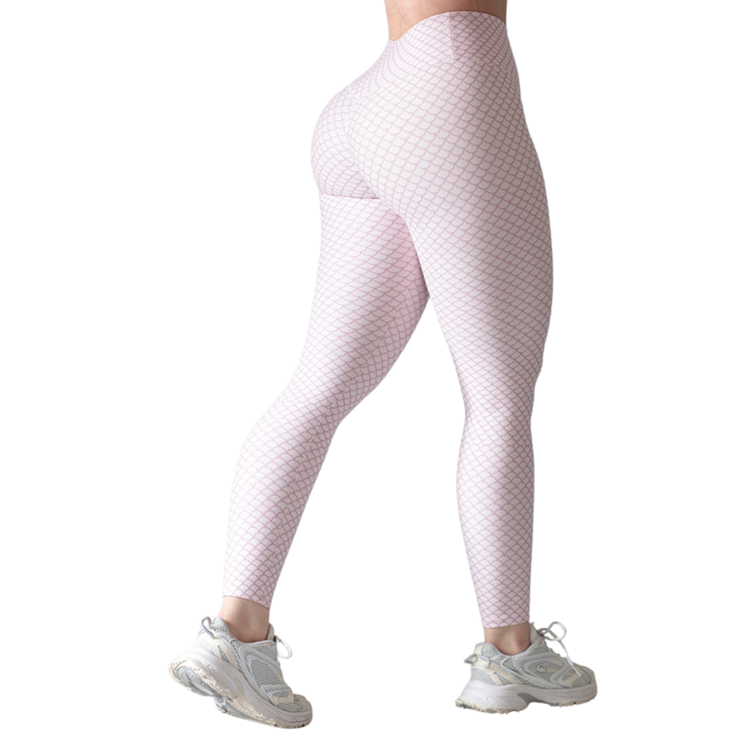 Leggings deportivos supplex para mujer, efecto push up con cintura alta, textil lycra transpirable con acabado lisosorena. Color rosa limonada | Adriana Olimpo