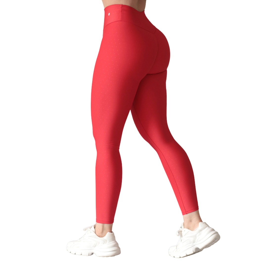 Leggings push up | Supplex Stretch, Liso – Roja