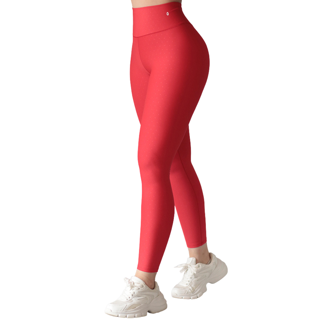 Leggings push up | Supplex Stretch, Liso – Roja