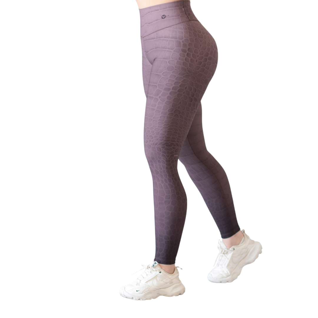 Leggings Deportivos para Mujer Fitness: Efecto Push Up, Cintura Alta, Textil Lycra Transpirable con Acabado Liso, Color Palo de Rosa Print | Adriana Olimpo