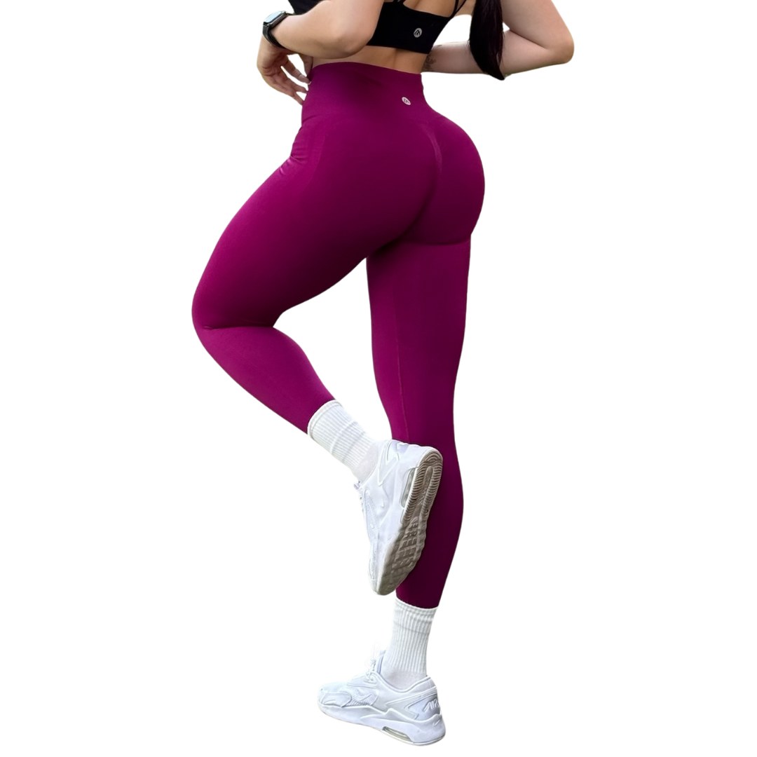 🔸 Leggings Burbuja + Push Up | Seamless Compresión - orquídea