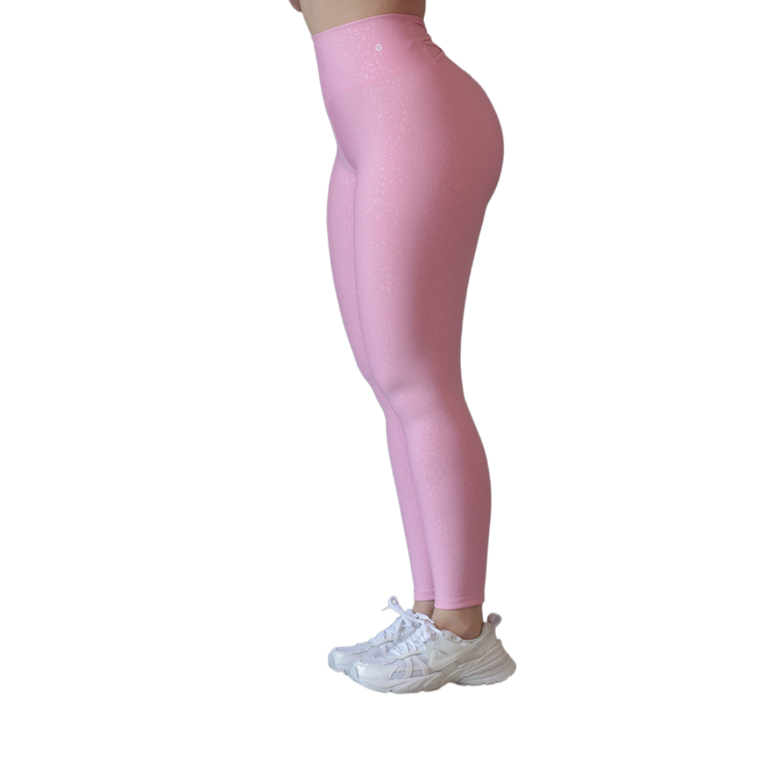 Leggings push up | Supplex Stretch, Relieves Mini Print – Rosa Baby