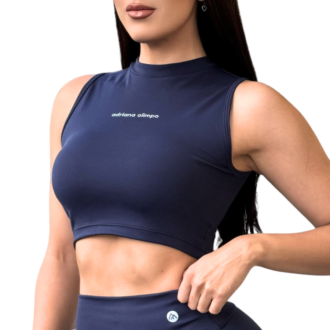 🔹 Tank top | Transpirable – azul marino