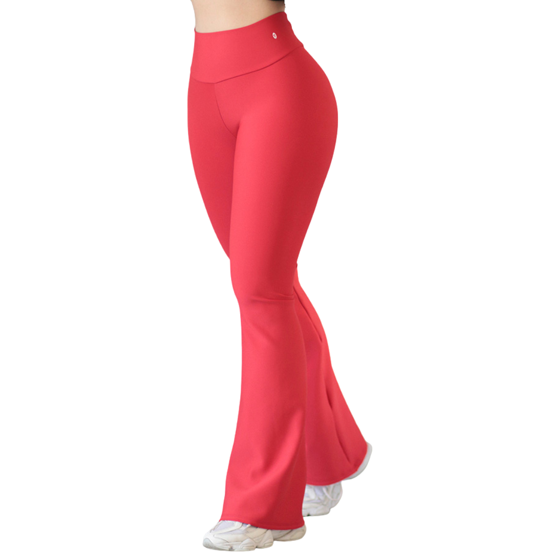 Leggings push up | Supplex Stretch, Liso – Rojo