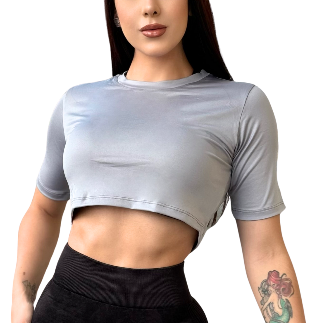 🔹 Blusa deportiva manga corta | Transpirable, Liso