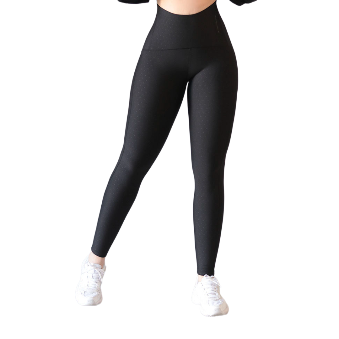 Leggings push up | Supplex Stretch, Relieves Corazoncitos – Negra