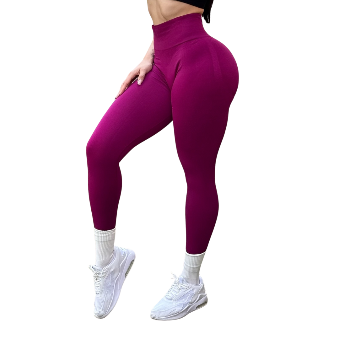 🔸 Leggings Burbuja + Push Up | Seamless Compresión - orquídea
