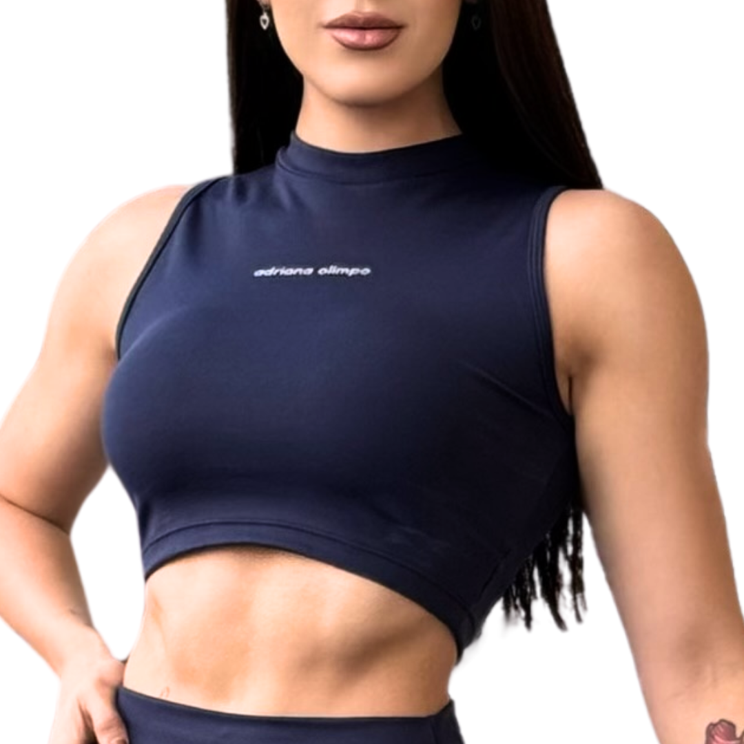 🔹 Tank top | Transpirable – azul marino