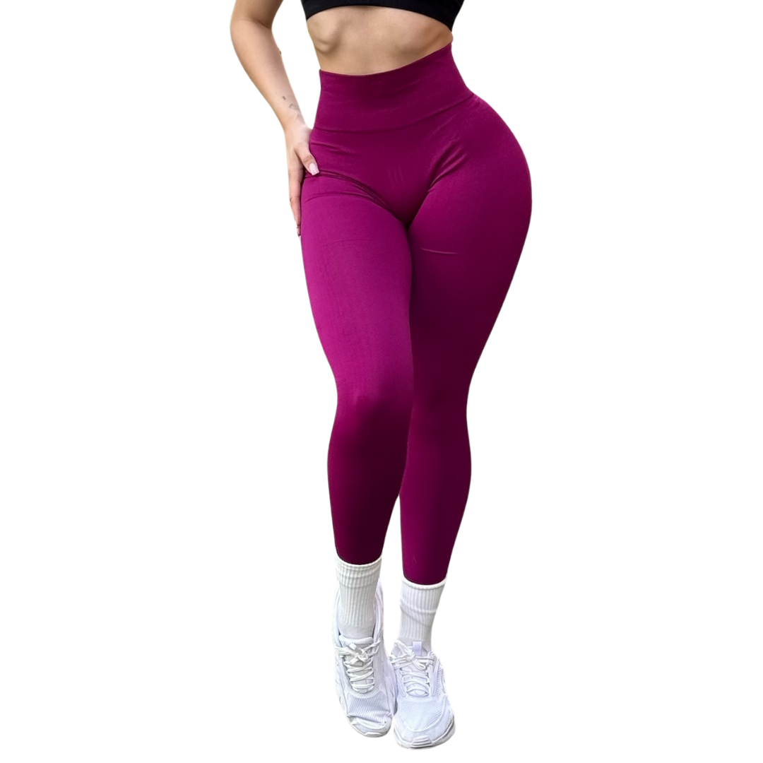 🔸 Leggings Burbuja + Push Up | Seamless Compresión - orquídea