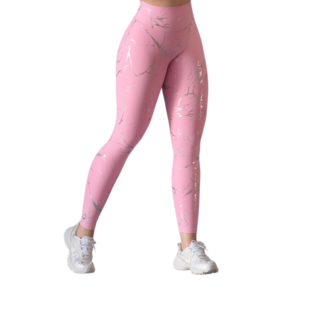 Leggings push up | Supplex Stretch, Destellos Beta – Rosa
