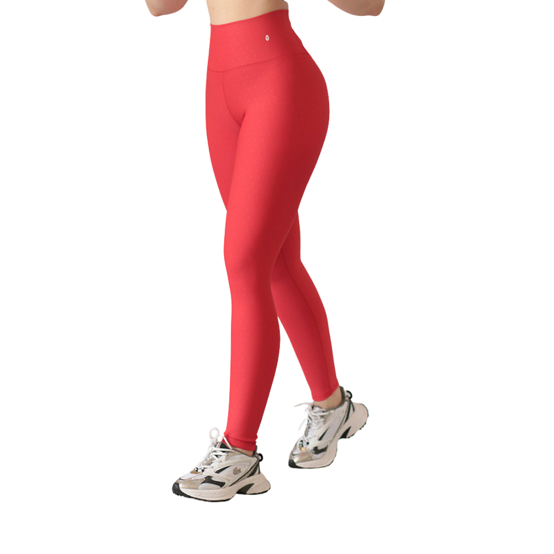 🔹 Leggings push up | Supplex Stretch, destellos corazoncito – Rojo