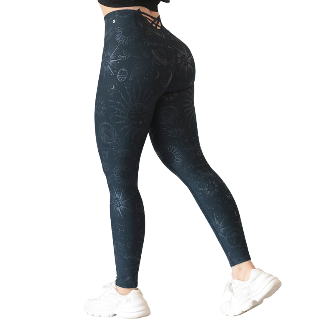 🔹 Leggings push up | Supplex Stretch, Destellos – Azul media noche