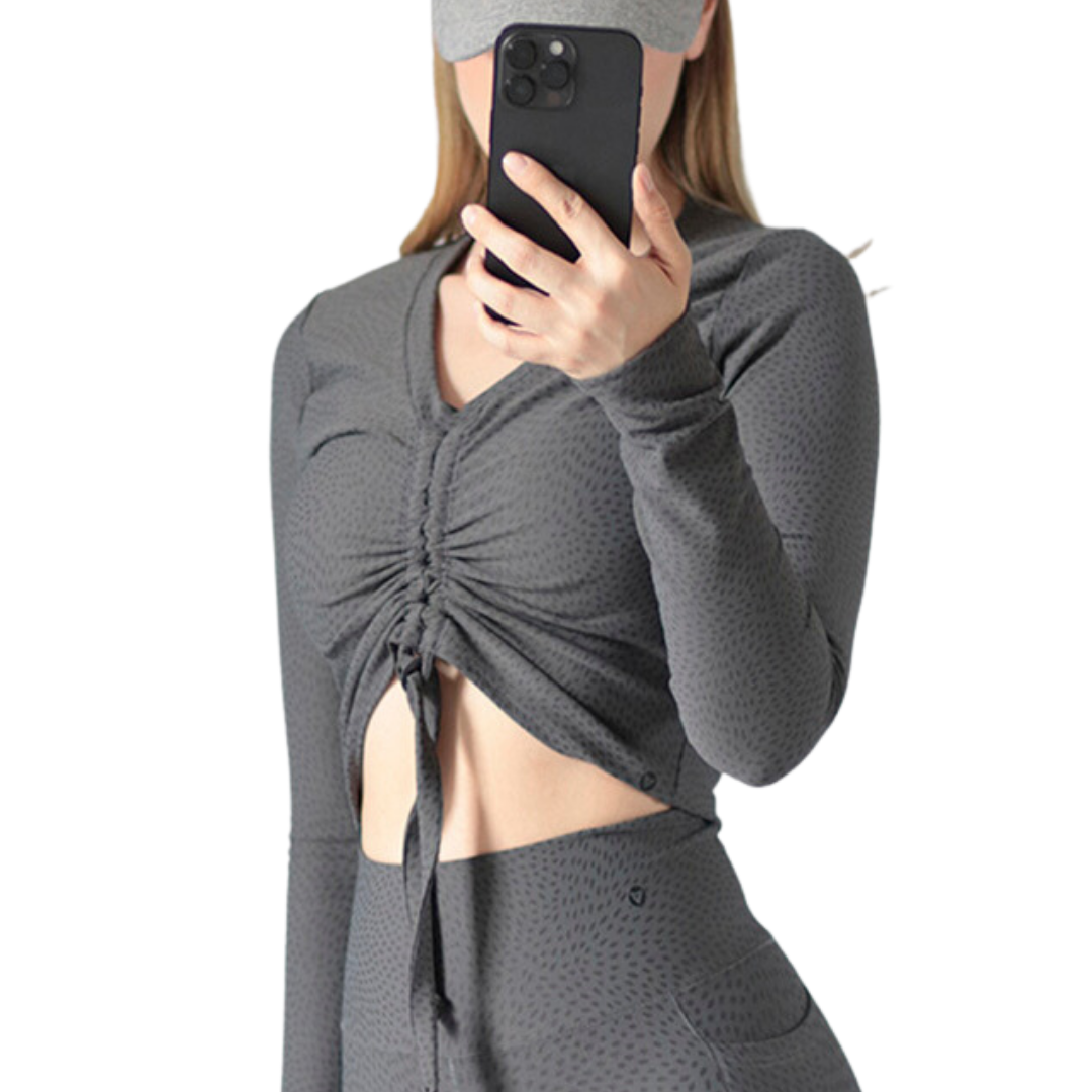 CONJUNTO ELITE | SHORT BIKER Y BLUSA TEXTURIZADO