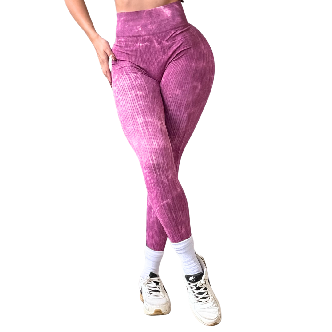 Leggings Deportivos de Compresión para Mujer Fitness: Efecto Push Up, Cintura Alta, Textil Tejido Seamless Transpirable, Lirio | Adriana Olimpopara Mujer Fitness: Efecto Push Up, Cintura Alta, Textil Tejido Seamless Transpirable, Orquidea | Adriana Olimpo