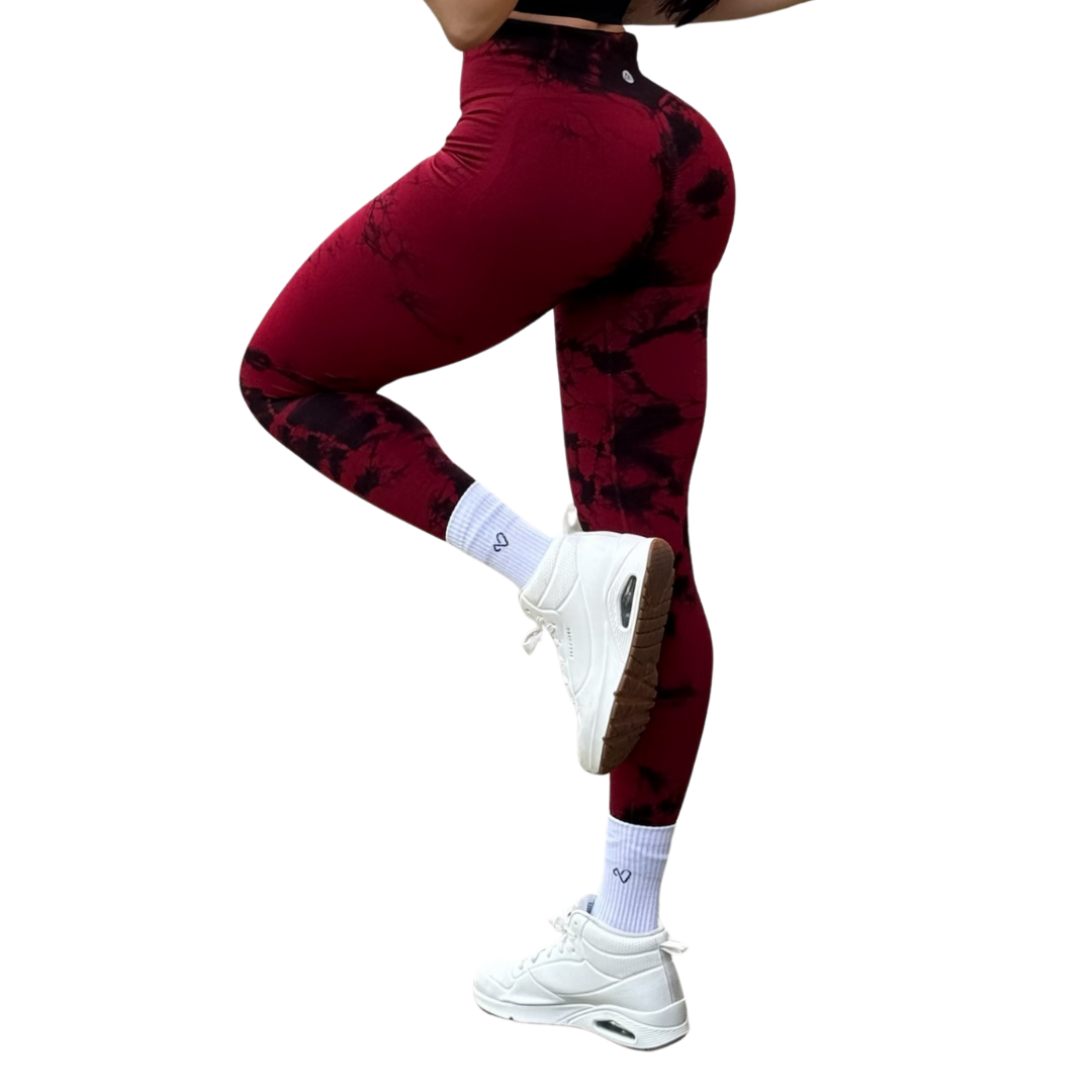 Leggings Burbuja + Push Up | Seamless Compresión – sangría y negro