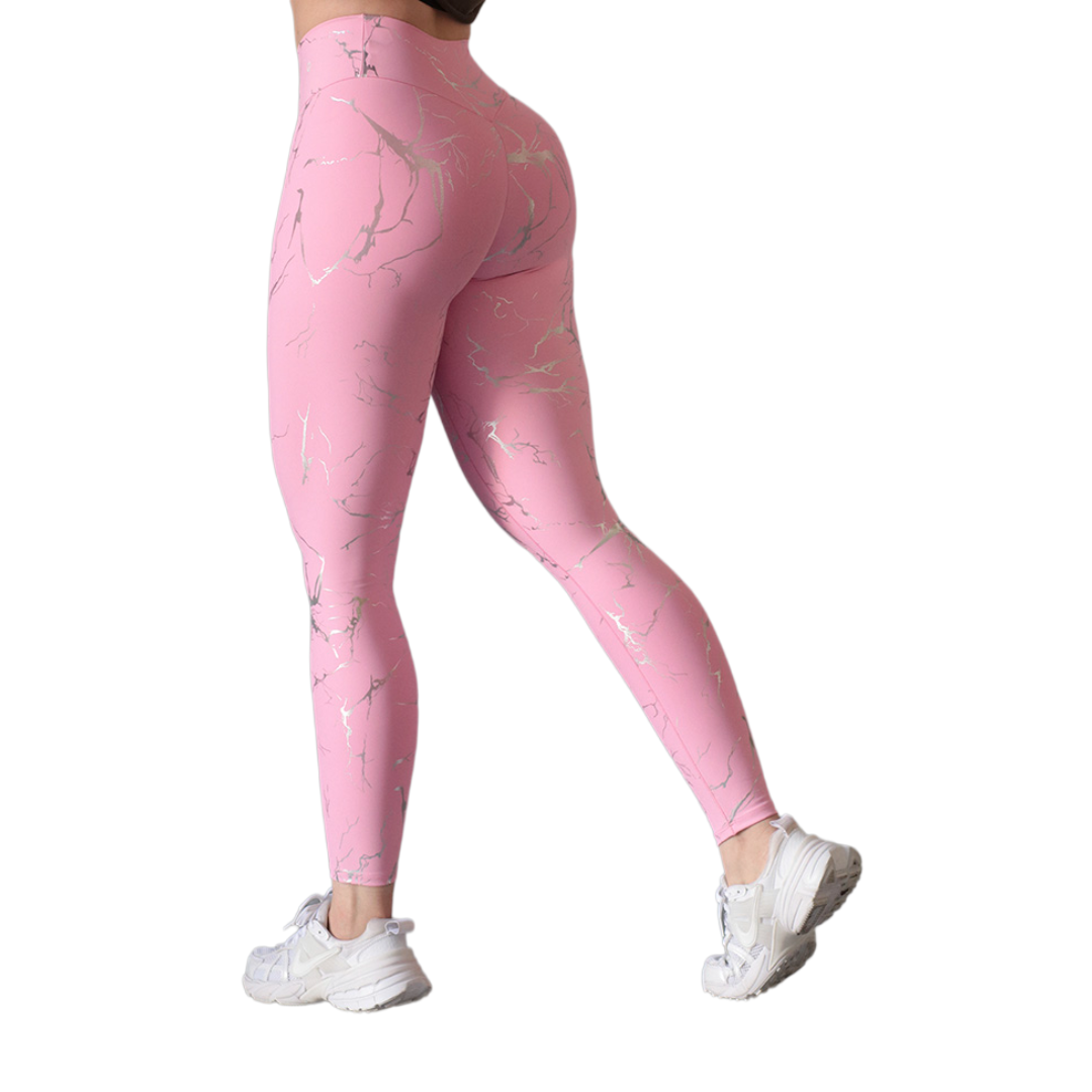 Leggings push up | Supplex Stretch, Destellos Beta – Rosa